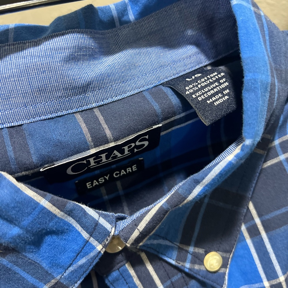 Chaps Size Large Button Up - Picture 2 of 2